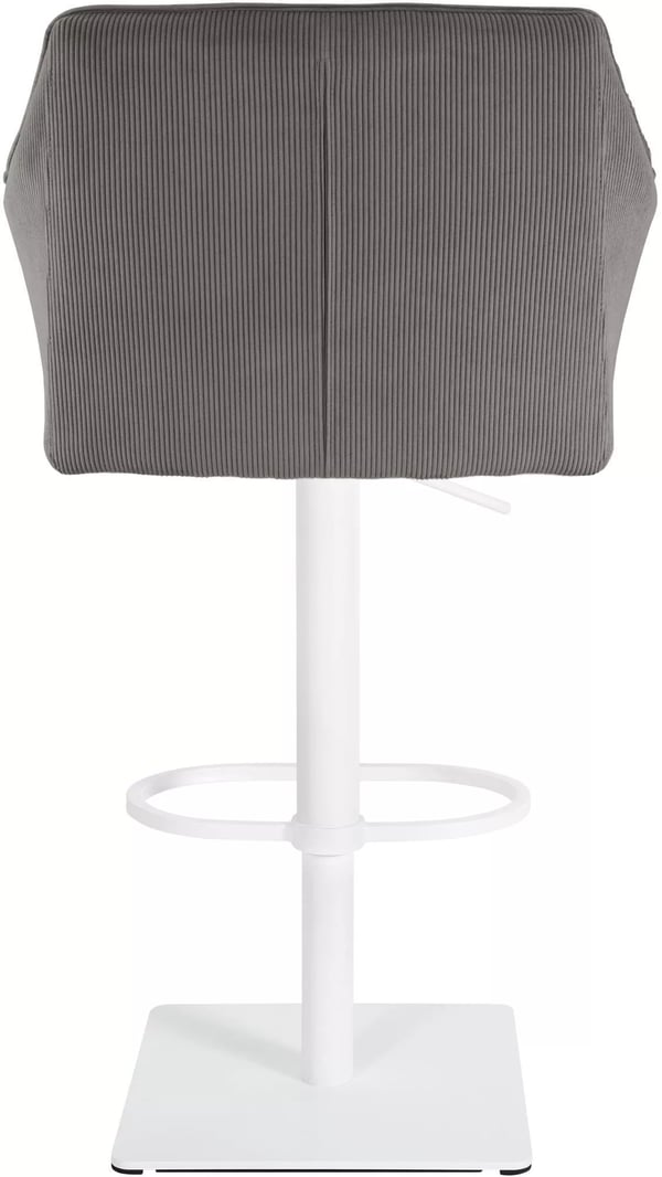 Damaso Barstol Taupe Cord Sæde Rustfrit Stål Ramme