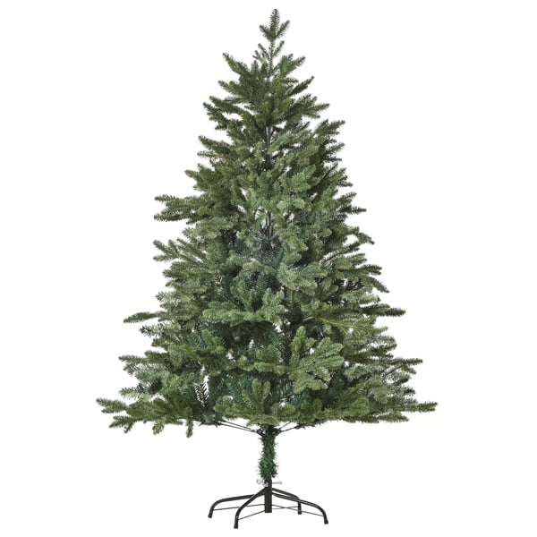 HOMCOM Kunstigt Juletræ 150 cm - Grønt, PVC/PE/Metal - Ø105 x 150 cm