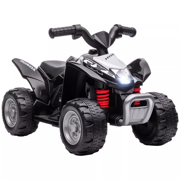 El-Quad til Børn fra 18 Måneder - Sort ATV med LED og Horn, Plastik & Metal