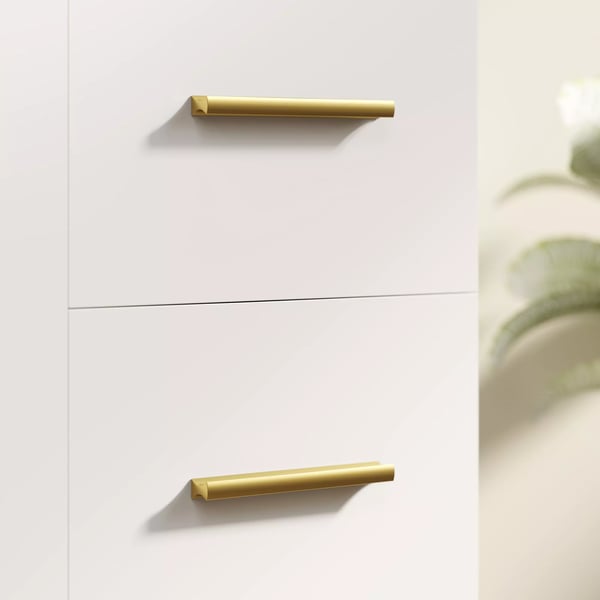 HOMCOM Badevarelsesskab - Hvid MDF/spanplade underskab med 3 skuffer og soft-close