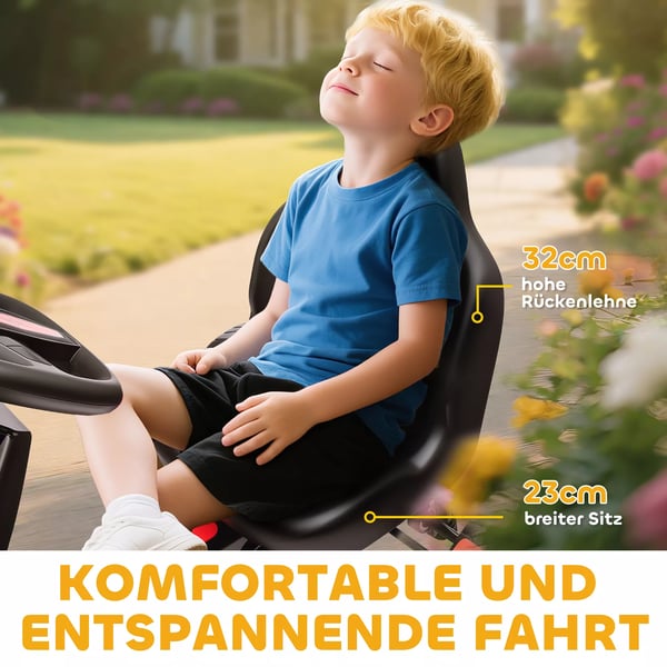 AIYAPLAY lasten polkuauto punainen, metallirunko, EVA-renkaat, 3-6v