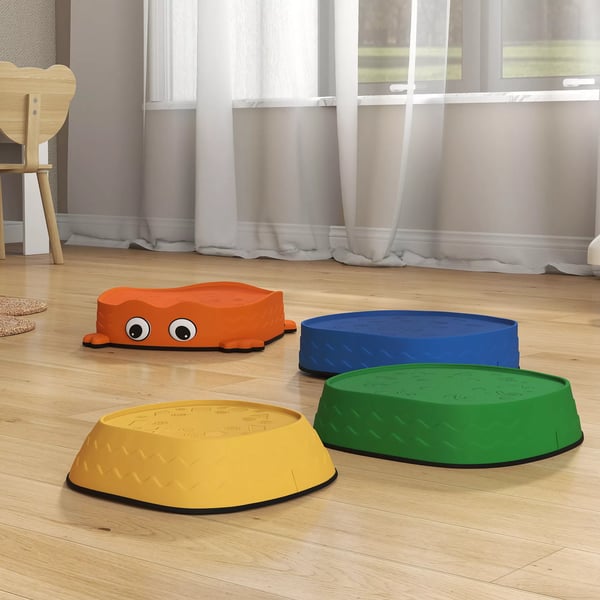 AIYAPLAY Balansstenar Set, 5-pack, Groda, Stapelbara, Plast, Flerfärgade