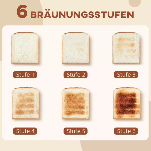 HOMCOM Elkedel og Brødrister Sæt i Beige og Stål/Plastik – 1.7L Kapacitet, 6 Bruningsniveauer