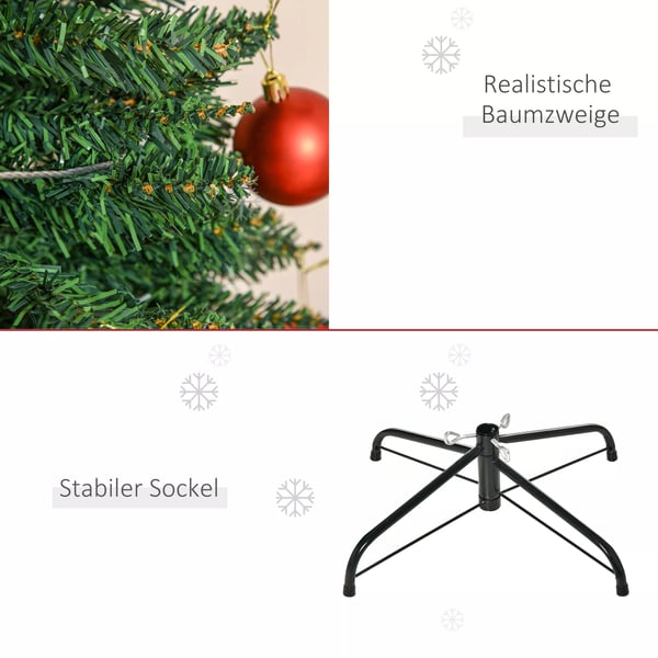 Juletræ 2,1 m Kunstgran Samles med Fod 499 Grene PVC Grøn Ø60 cm