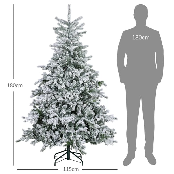 kunstigt juletræ, 180 cm, 1321 grenspidser, grøn
