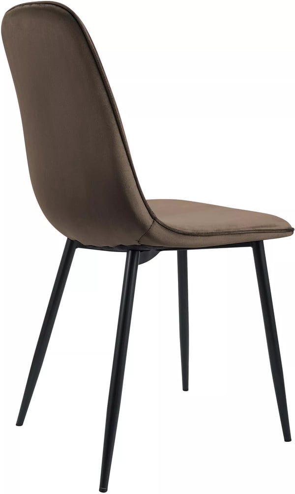 2 kpl ruokatuoli Maryam, ruskea sametti, matte black metallirunko
