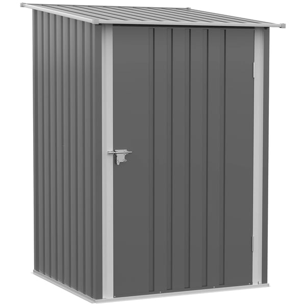 Outsunny StUlhavehus 0,92 mU aflUseligt haveskab med skrUtag, 100x103x160cm, grU