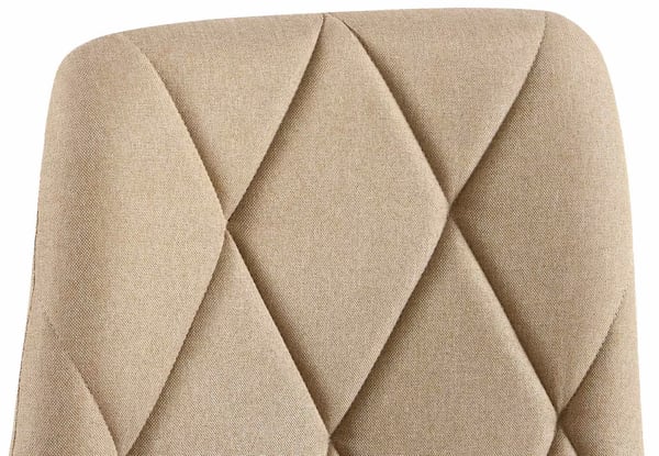 Taupe fløjlsspisebordsstol med matsort metalstel