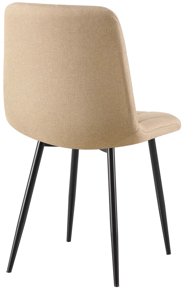 2 kpl Clairton ruokailutuoli, sametti, taupe, mattamusta metallirunko