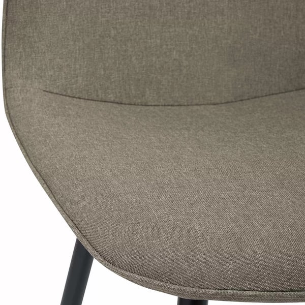 2 kpl ruokapöydän tuoli Maryam kangas, taupe, mattamusta metallirunko