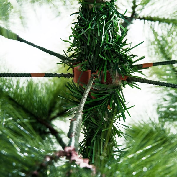 HOMCOM Juletræ 2,1m Gran Med 505 Tætte Grene I PET Og Metalfod, GrøN