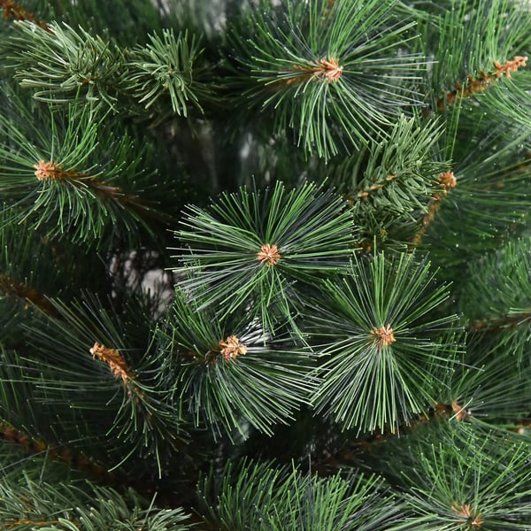 HOMCOM Tekojoulukuusi 180cm, 375 oksaa, metallijalusta, vihreä muovi
