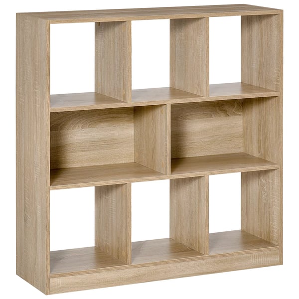 HOMCOM Bokhylla 3 hyllplan Ek Effekt Holzwerkstoff 97,5x30x100cm