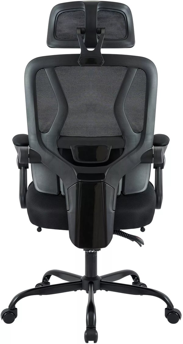 Liberton Työtuoli Musta Ergonominen Selkänojallinen Tuoli Metallirungolla