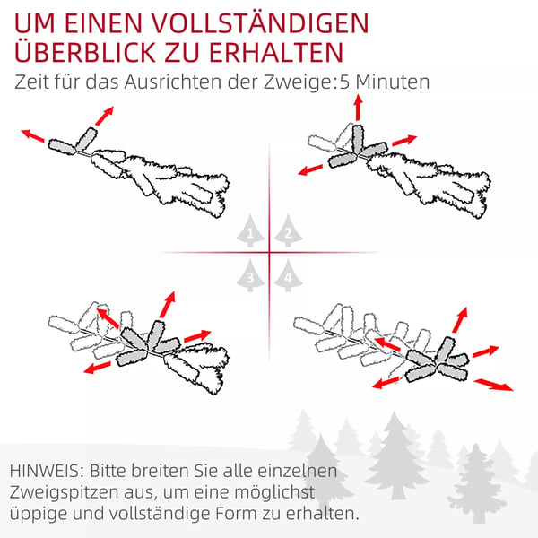 Konstgjord Julgran, 90 cm Grön med 133 spetsar & 50 LED-ljus, betongfot