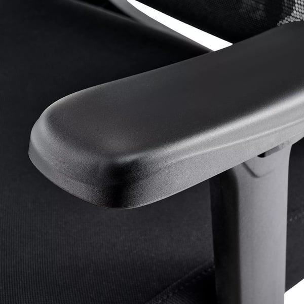 Mankato Työtuoli, Ergonominen, Säädettävä niskatuki ja alaselkätuki, Musta Kangas, Metallirunko