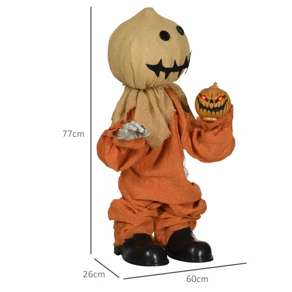 Fågelskrämma Halloween-dekoration, rörlig, ger ifrån sig ljud, batteridriven
