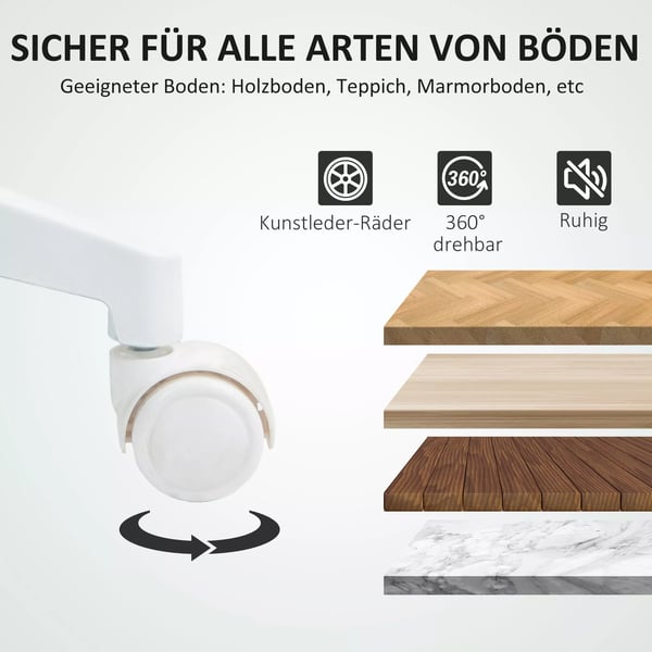 HOMCOM Kontorsstol Ergonomisk Justerbar Svängbar Meshrygg Grå Polyester