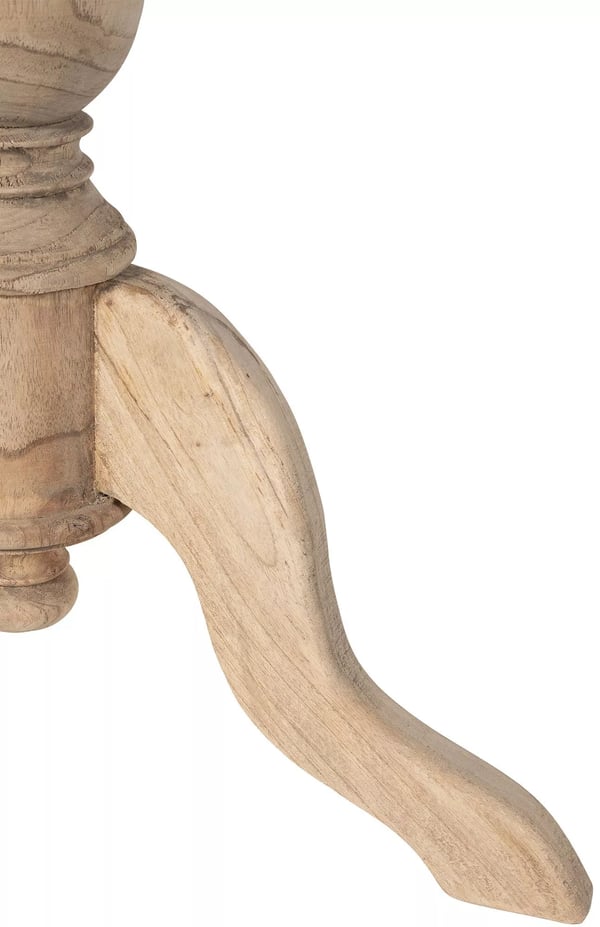 Wiva Naturligt Træ Sidebord - 50 cm Diameter, 64 cm Højde - Mindi Træ, FLEGT Certificeret