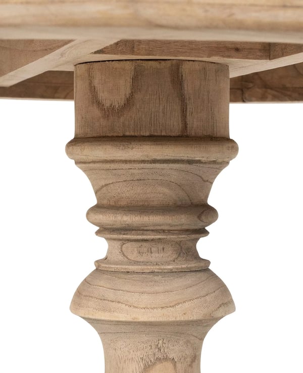 Wiva Naturligt Træ Sidebord - 50 cm Diameter, 64 cm Højde - Mindi Træ, FLEGT Certificeret