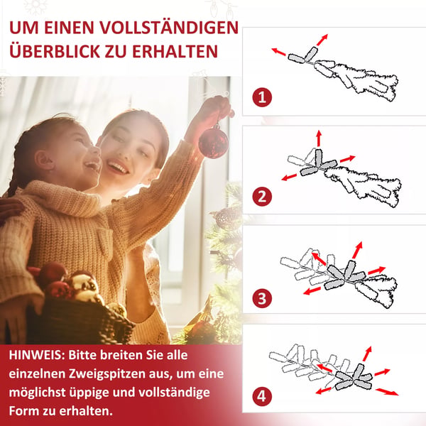 keinotekoinen joulukuusi, 210 cm joulukuusi 2154 kärjellä, 700 LED-valoa, liukumaton metalliteline, sisätiloihin, joulukoristeeksi, vihreä