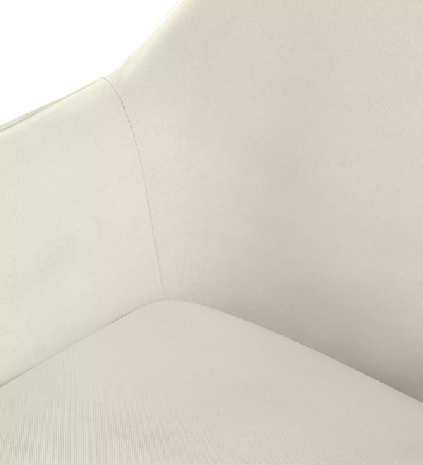 Luena stofspisebordsstol, creme, matsort metalstel