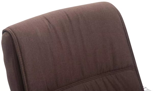 Set med 2 Anubis tyg cantilever stolar - brun, kromfärgad metallram, XL lastkapacitet