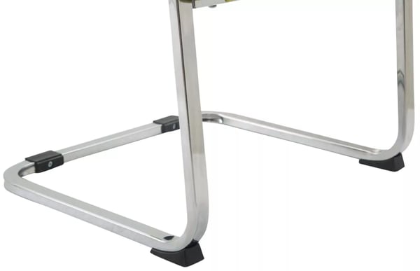 Set med 2 Anubis tyg cantilever stolar - brun, kromfärgad metallram, XL lastkapacitet