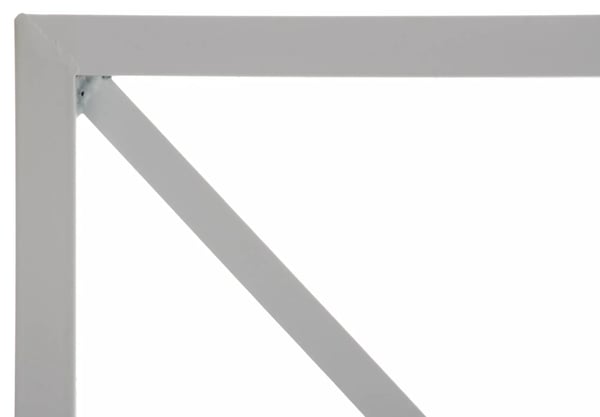 Uppsättning med 2 vita spaljéer i metall Trigo för klätterväxter, 198 cm höjd