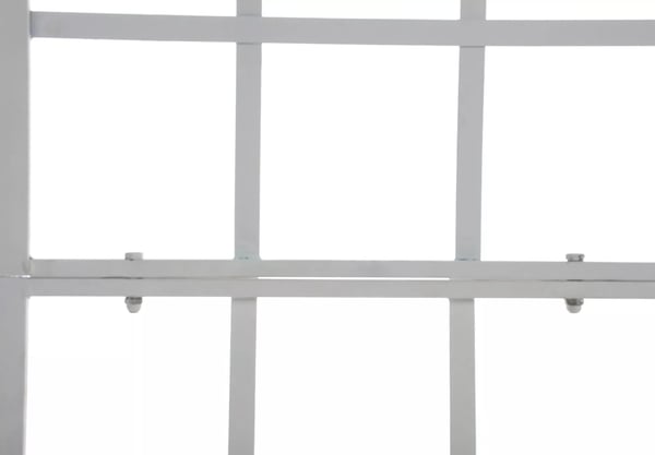 Uppsättning med 2 vita spaljéer i metall Trigo för klätterväxter, 198 cm höjd