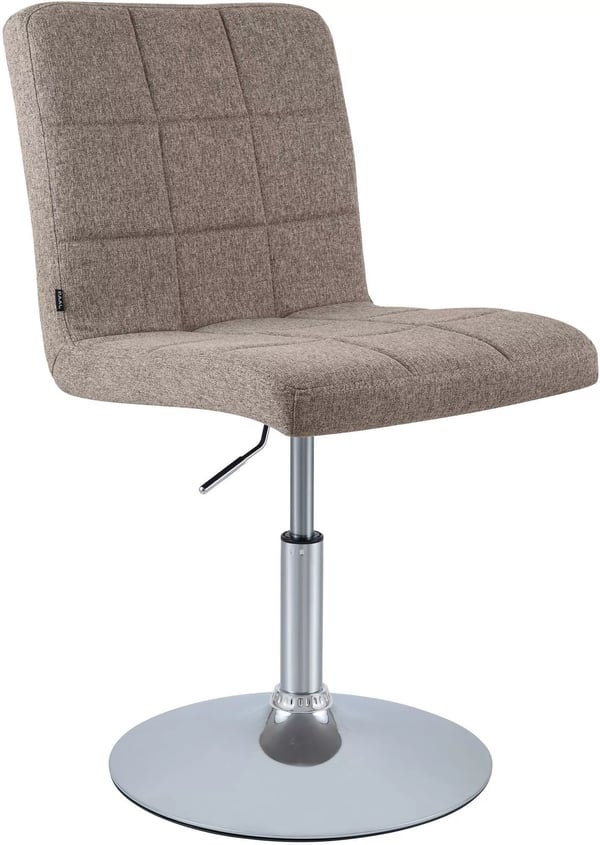 Ricky tygmatstol med metallbas i kromlook - Taupe