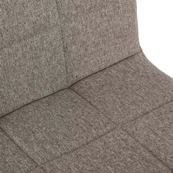 Ricky stofspisebordsstol med krom-look metalbase - Taupe