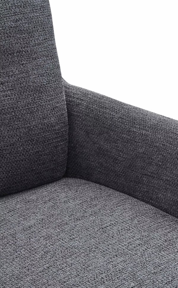Pickett ruokatuolisetti 2 kpl tummanharmaa kangas, mattamusta metallijalusta