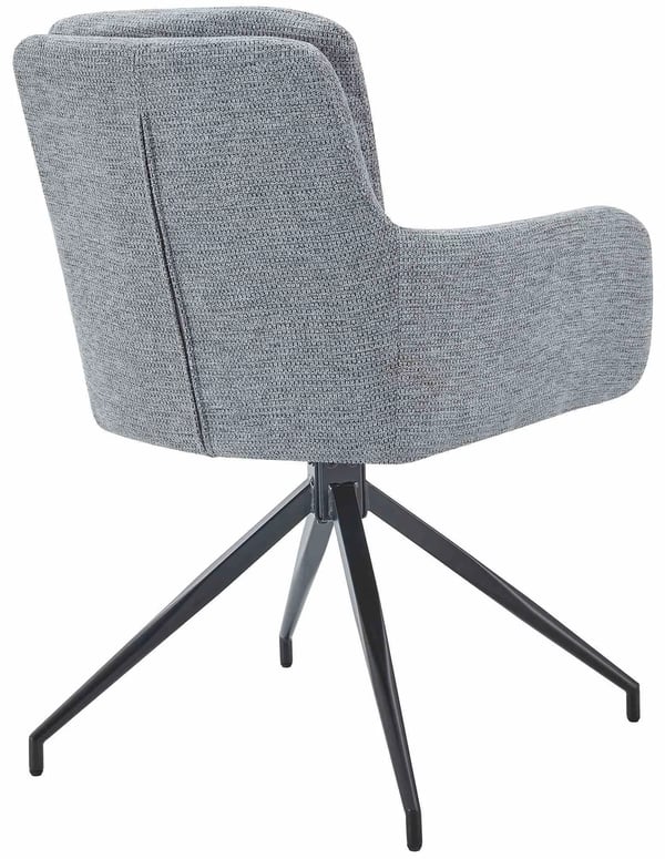 Pickett Ruokatuolisetti (2 kpl) - Harmaa Kangas, Musta Metallijalka