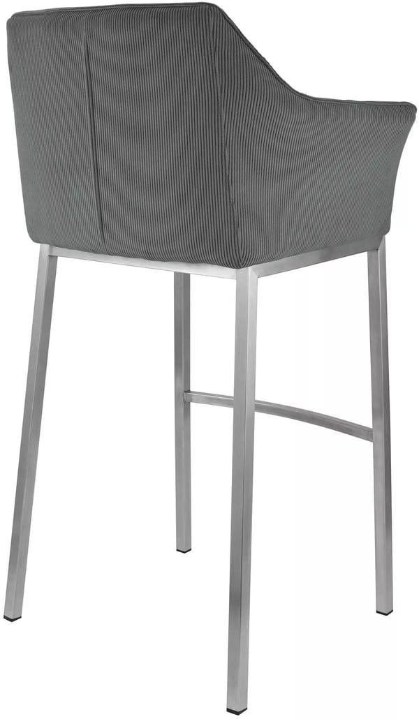 Baarijakkara Damaso Cord-verhoilu Metallirunkoinen Harmaa 110cm