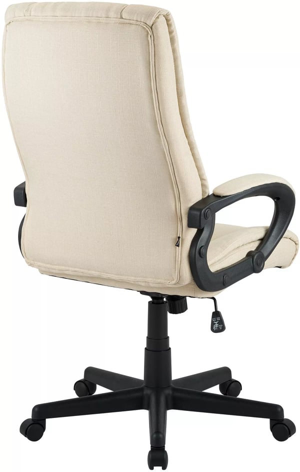 XL Sparta kontorstol i cremefarvet stof med plaststel, ergonomisk, op til 195 cm højde