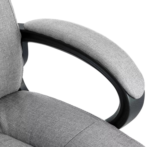 XL Sparta grå stof kontorstol med plaststativ, højdejusterbar, ergonomisk design