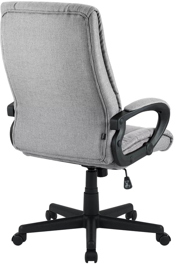 XL Sparta grå stof kontorstol med plaststativ, højdejusterbar, ergonomisk design