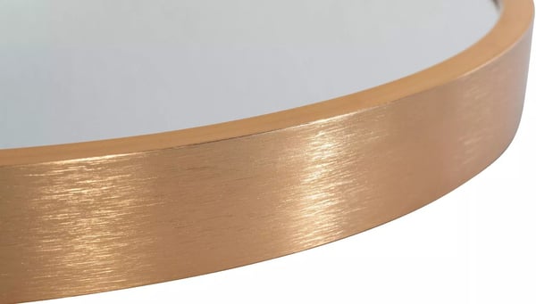 Elsie S Vægspejl - Guldmatteret Metalramme, 30 cm Diameter