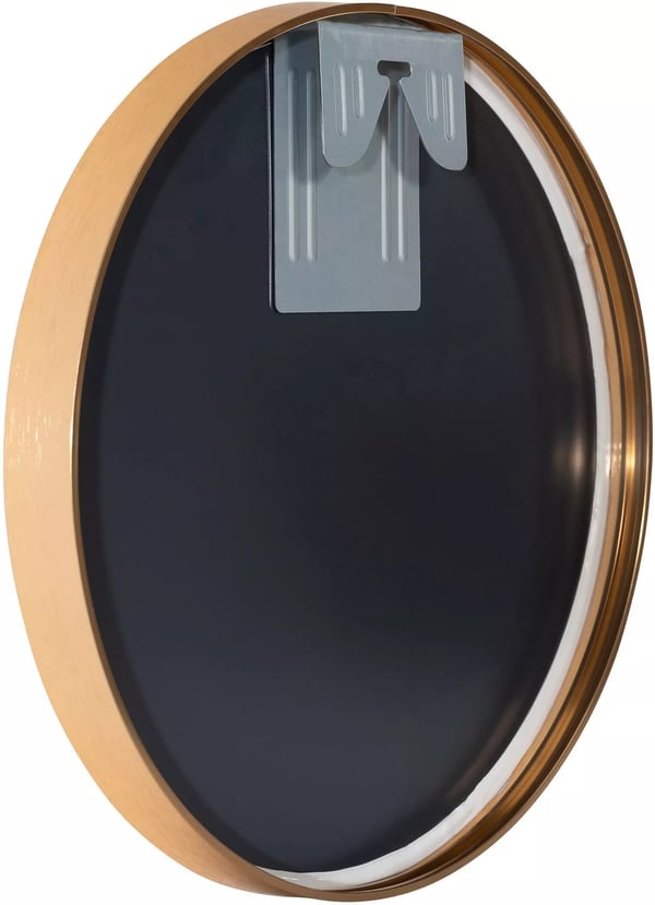 Elsie S Vægspejl - Guldmatteret Metalramme, 30 cm Diameter