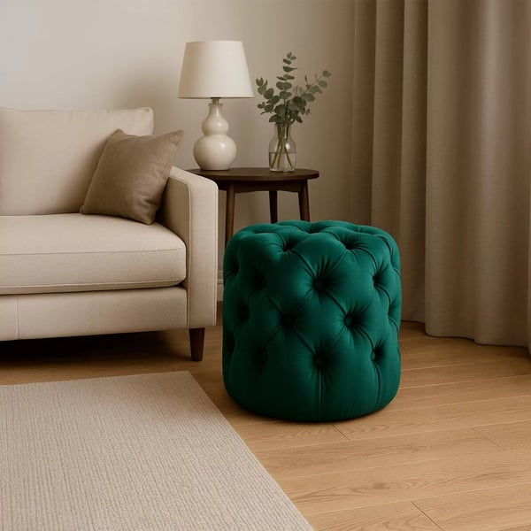 Drancy Sametti Päällinen, Tummanvihreä, Puujalka