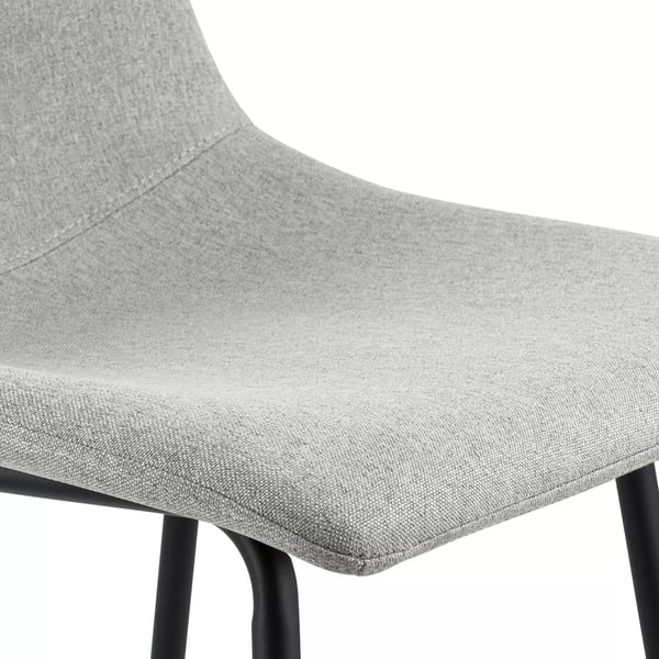 Altona grå stof barstol med metalramme