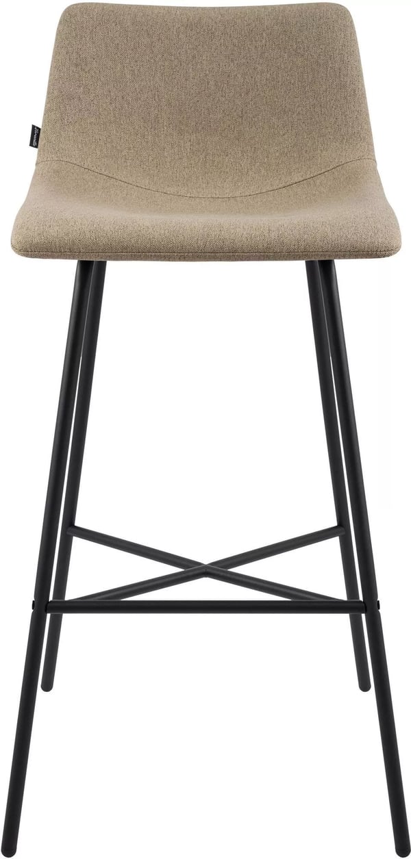 Altona Taupe stof barstol med metalramme
