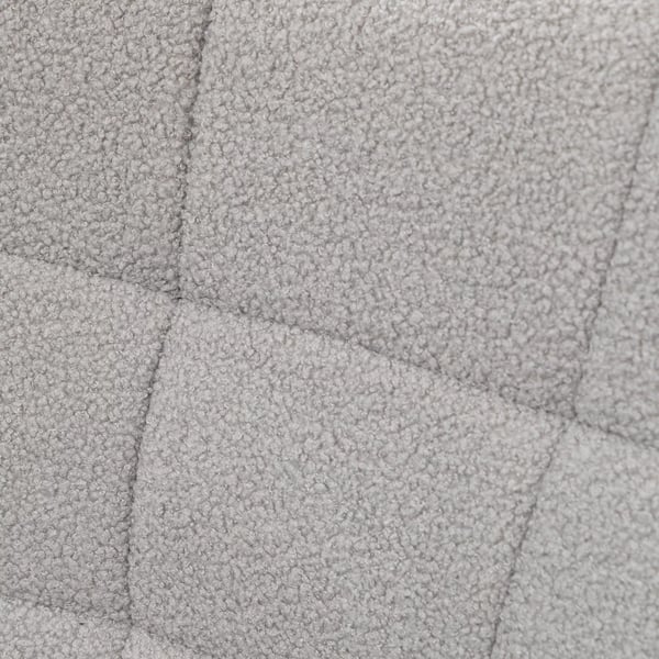 HOMCOM Gyngestol i Lysegrå Berberfleece - Komfortabel Afslapningsstol til Stuen, 71x92x101 cm