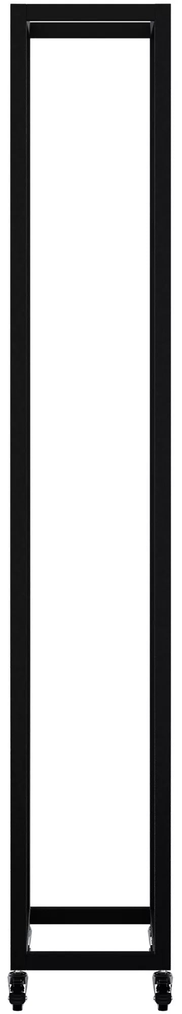 Hilta 25x40x150 cm sort metal brændestativ med hjul