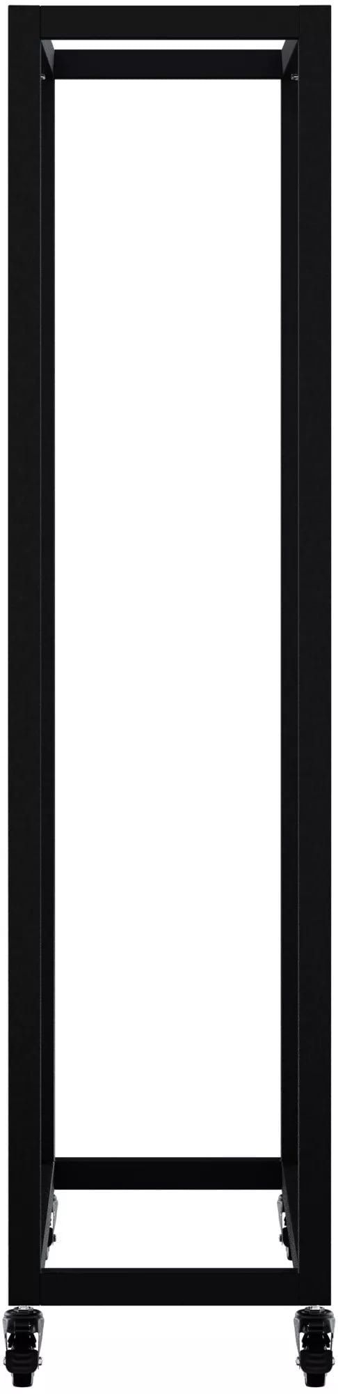 Hilta Polttopuuteline Metallia Musta Pyörillä 25x60x100 cm