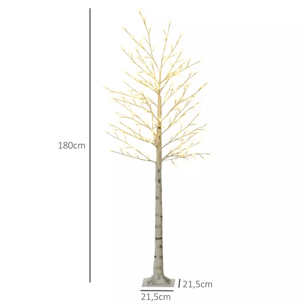 LED-puu, valopuu, kirsikkapuu 180 LEDillä, 3 kirkkaustasoa, 180 cm puunvalo, tekokuusi valaistuksella, joulukoristelu, joulukoriste