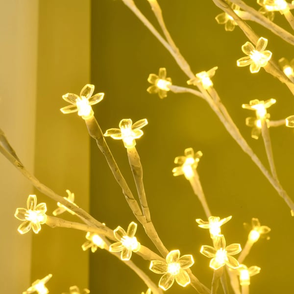 LED-puu, valopuu, kirsikkapuu 180 LEDillä, 3 kirkkaustasoa, 180 cm puunvalo, tekokuusi valaistuksella, joulukoristelu, joulukoriste