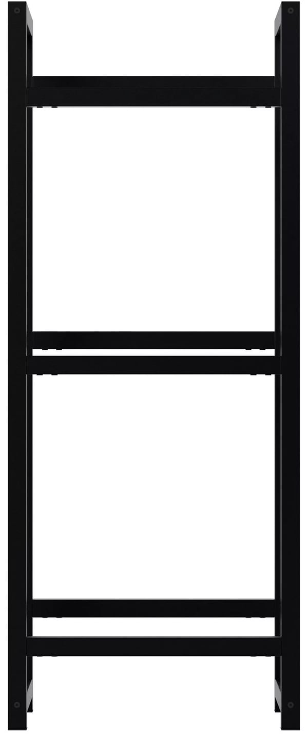 Musta Metallinen 3-kerroksinen Juomateline Stack, 31x47x116 cm