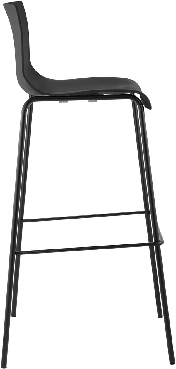 2 kpl Hoover baarijakkara, musta muovi-istuin, metallirunko